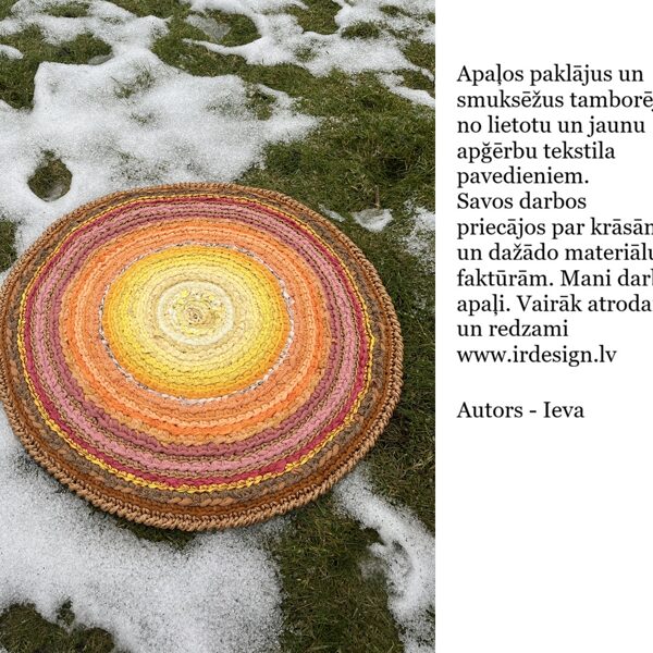 4. Ievas apaļais paklājs no tekstila pavedieniem