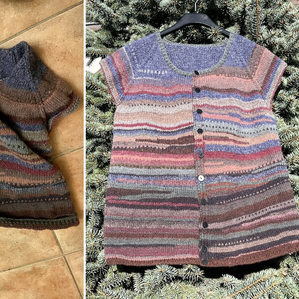 8. Mārītes veste no Pāces dzijas pārpalikumiem