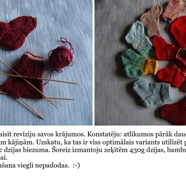 15. Tatjanas zeķītes no dziju atlikumiem