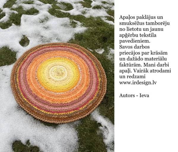 4. Ievas apaļais paklājs no tekstila pavedieniem