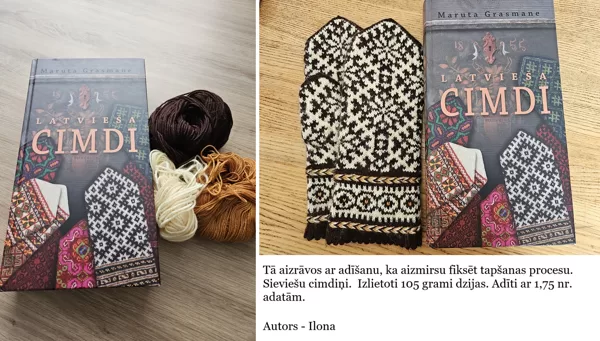 8. Ilonas adītie sieviešu cimdi