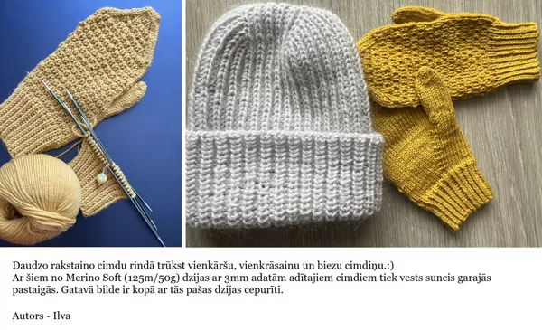 17. Ilvas vienkāršie un siltie cimdi