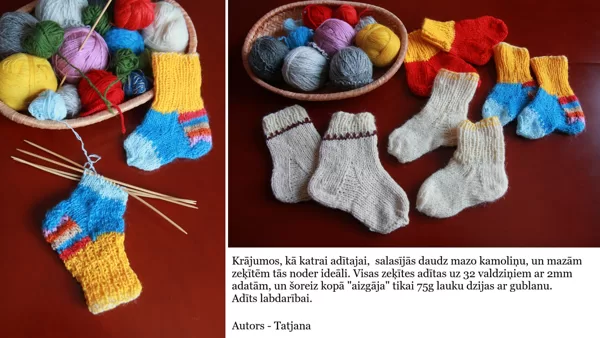 6. Tatjanas zeķes no dziju pārpalikumiem