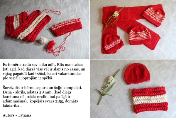 3. Tatjanas cepuru un šaļļu komplekti
