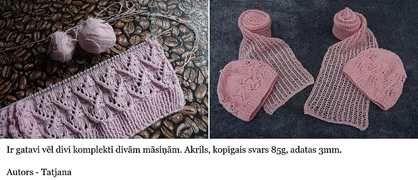 11. Tatjanas mežģīņu komplekti māsām